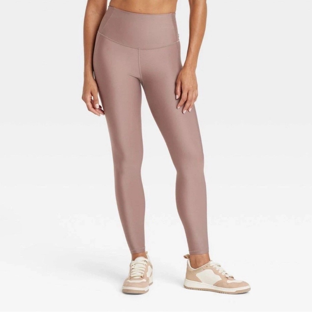 All In Motion Women's Effortless Support High-Rise 7/8 Leggings Light Brown XXL